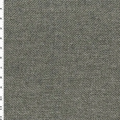 1 1/8 YD PC--Gray/Brown Romero Ebb Chevron Twill Home Decorating Fabric