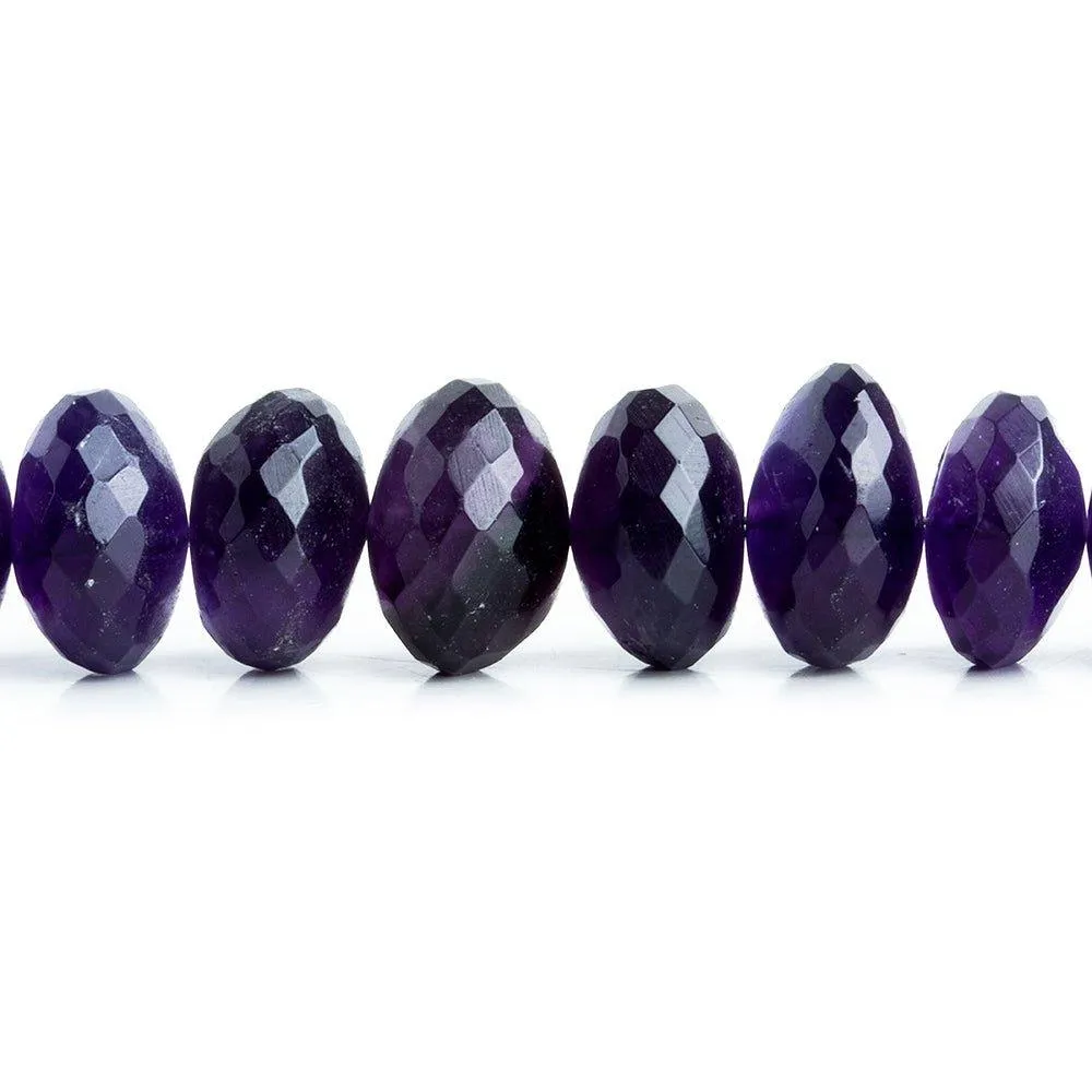 11mm African Amethyst Faceted Rondelle Beads 8 inch 27 pieces