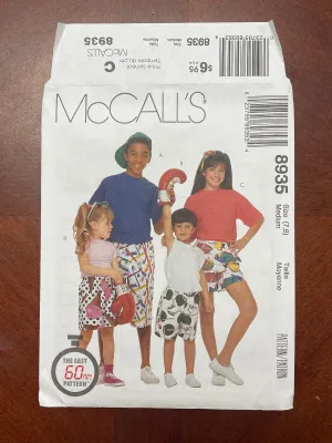 1997 McCall's 8935 Pattern - Kid's Shorts FACTORY FOLDED