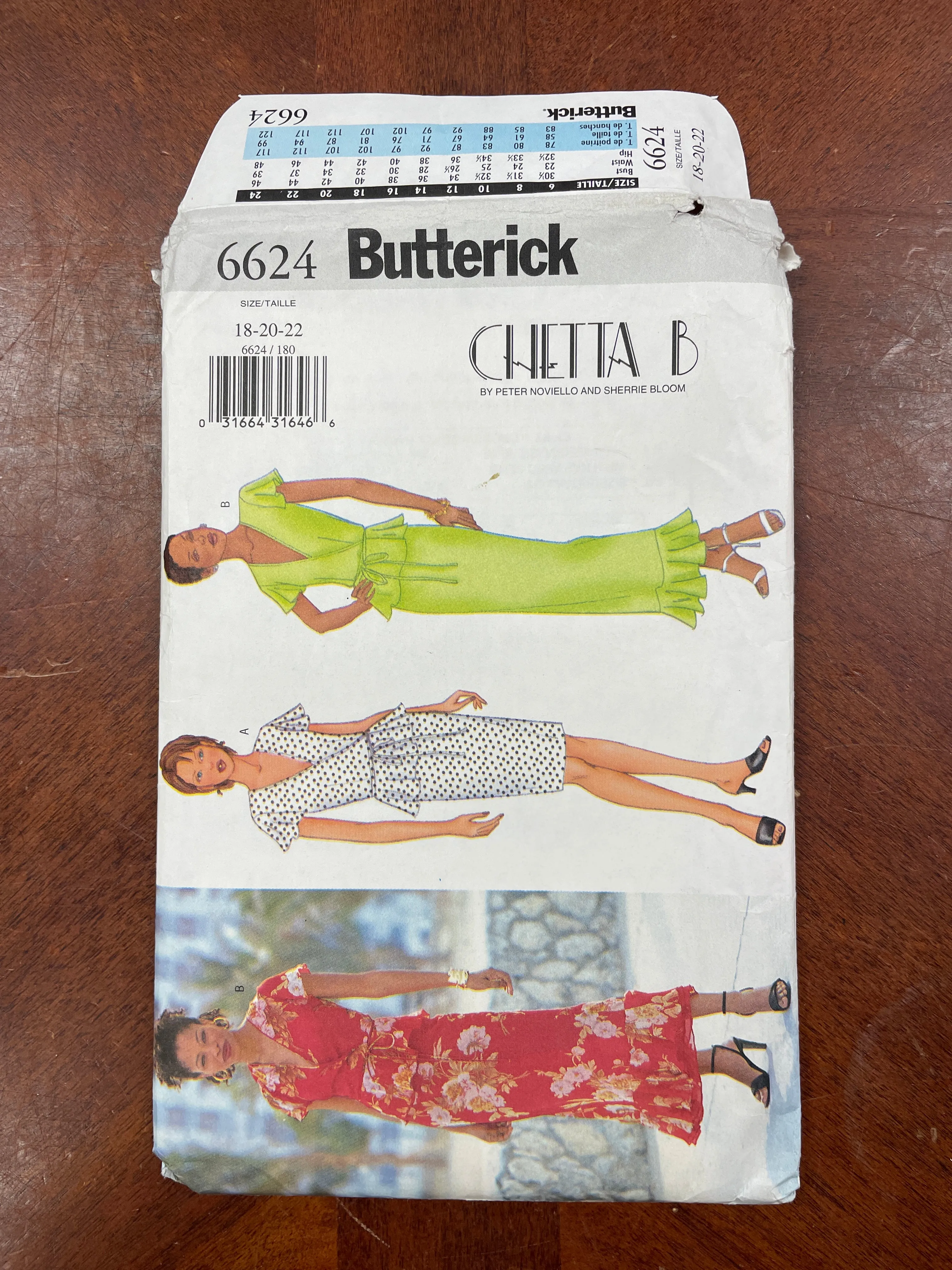 2000 Butterick 6624 Pattern - Women's Top and Skirt FACTORY FOLDED