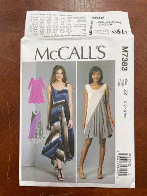 2016 McCall's 7383 Pattern - Dresses FACTORY FOLDED