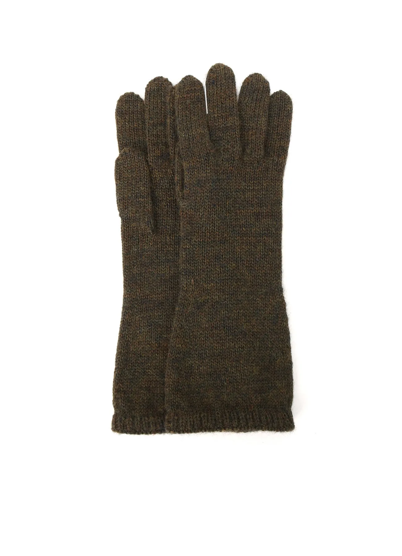 5G/WOOL PANTSLAIN STITCH LONG KNITTED GLOVES