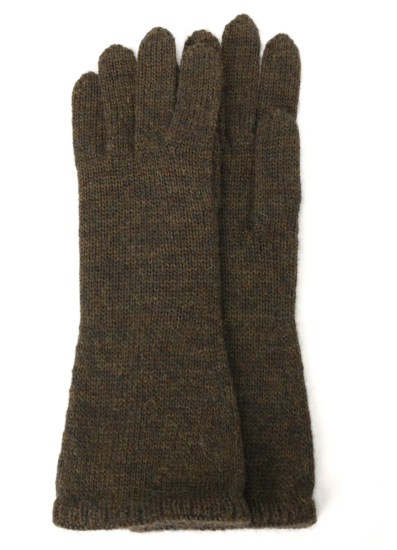 5G/WOOL PANTSLAIN STITCH LONG KNITTED GLOVES