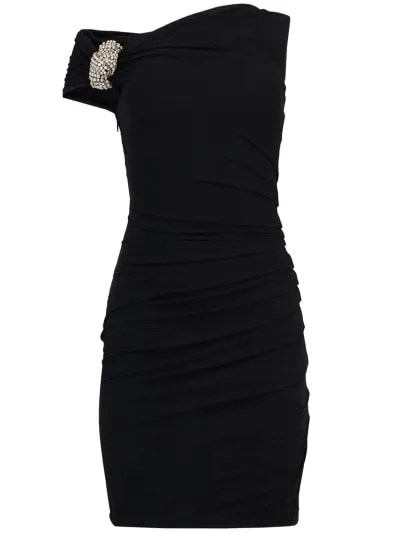 780531QLAAY Embellished knot jersey dress