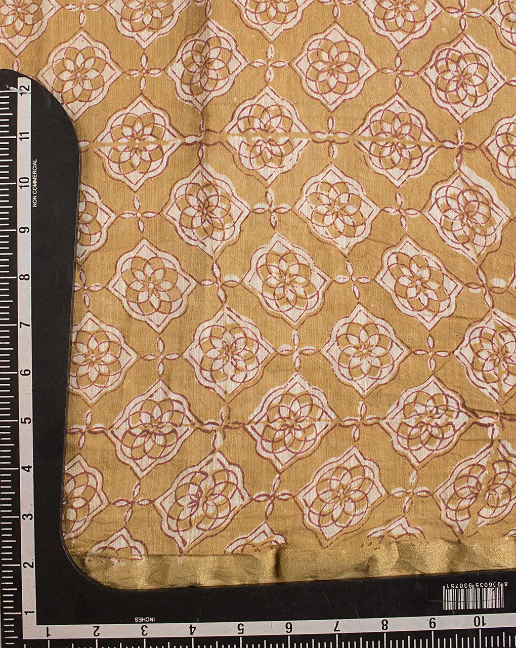 Akola Hand Block Mercerized Slub Chanderi Fabric