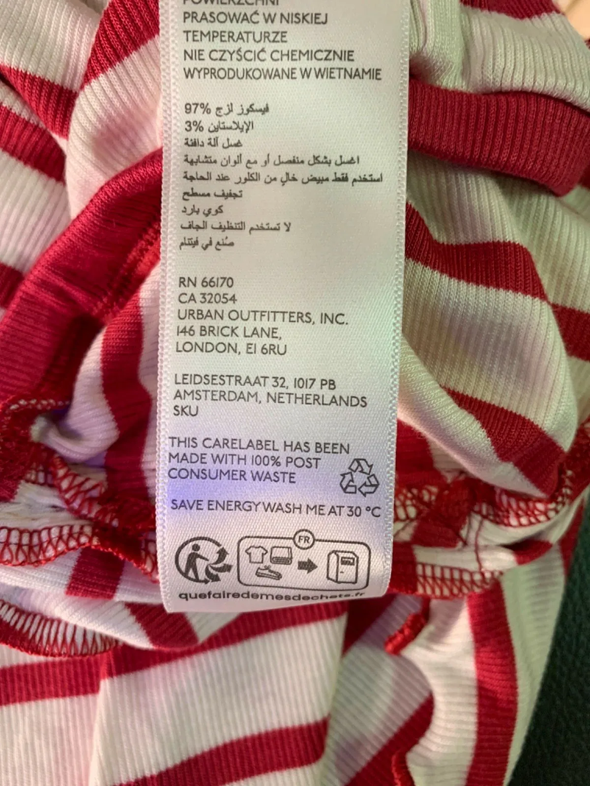 Anthropologie Out From Under Red and White Striped Lounge Shorts Small