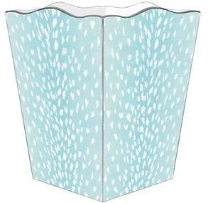 Aqua Antelope Wastepaper Basket and Optional Tissue Box Cover