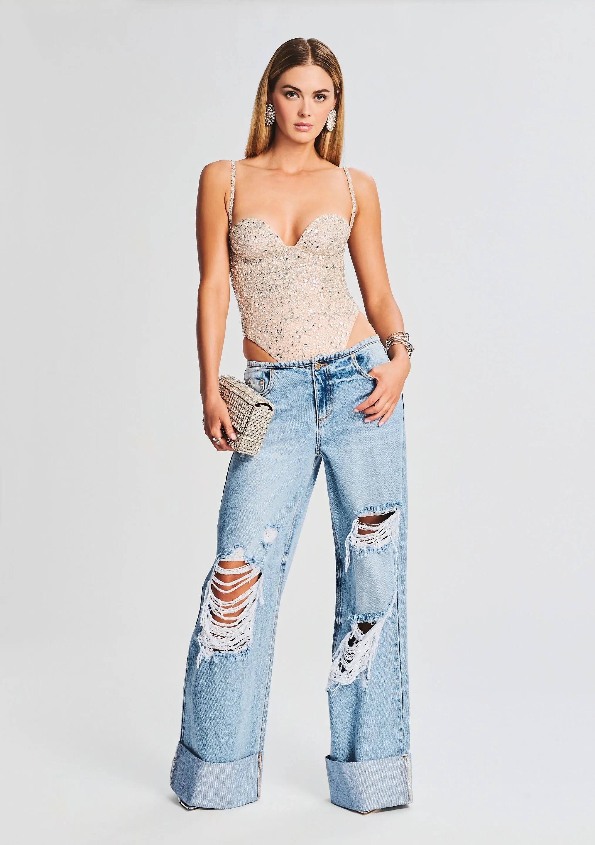 Avalon Crystal Embellished Bodysuit