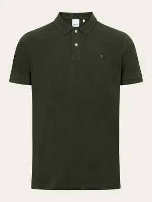 Basic badge polo - Green melange