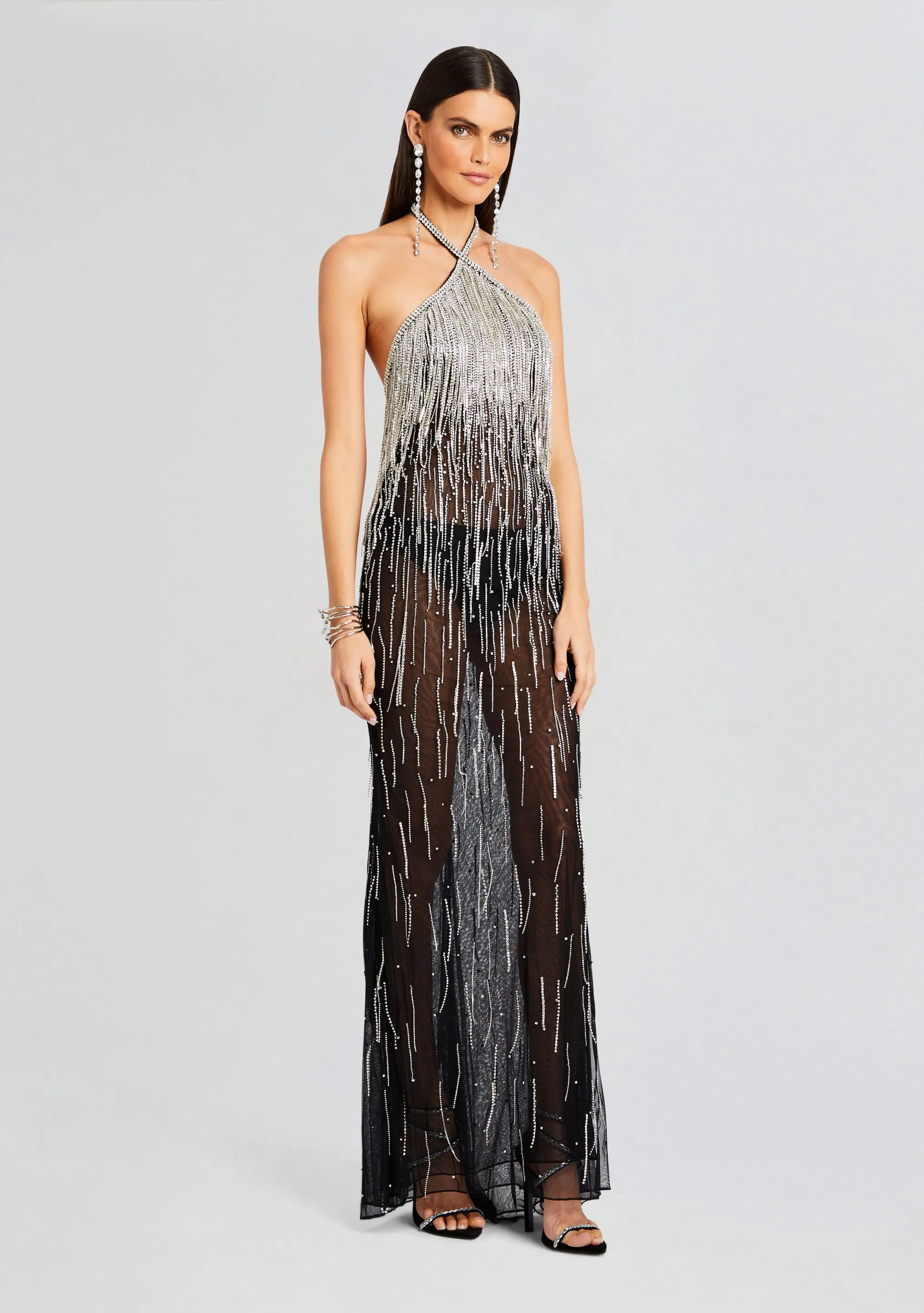 Belle Embellished Fringe Dress