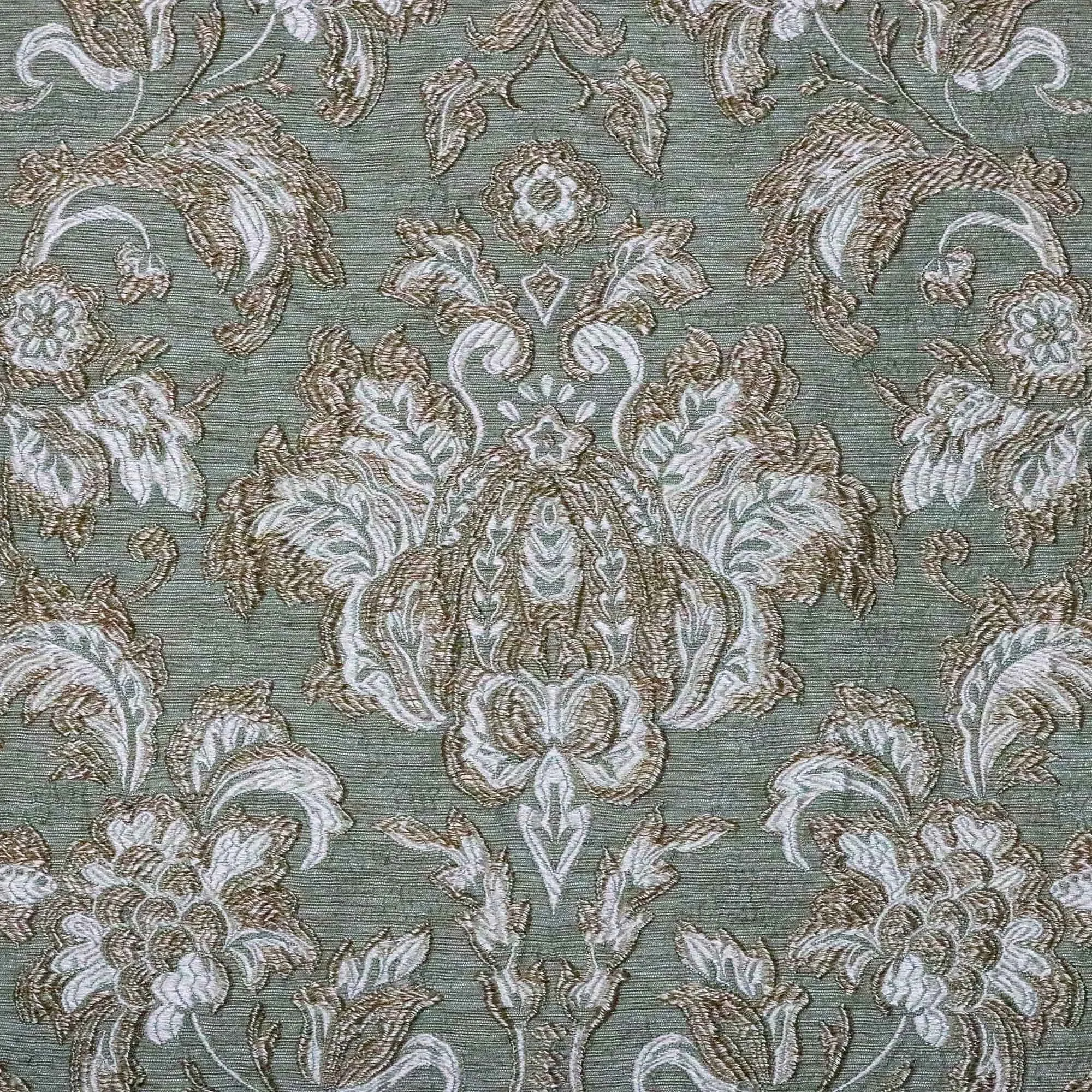 BELLEFLEUR - EMBROIDERY FLOWER THEME JACQUARD UPHOLSTERY FABRIC BY THE YARD