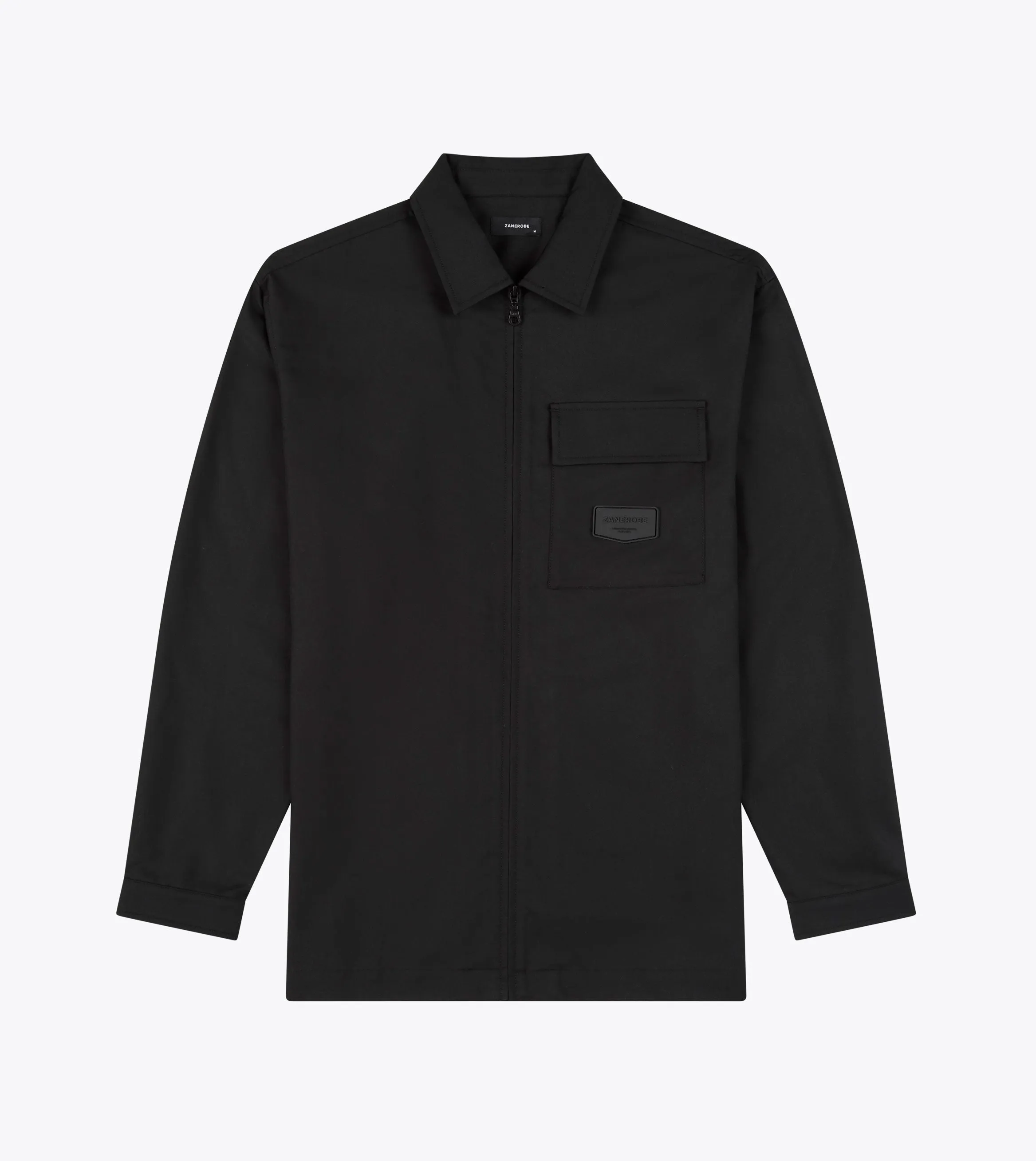 Boxy LS Overshirt Black