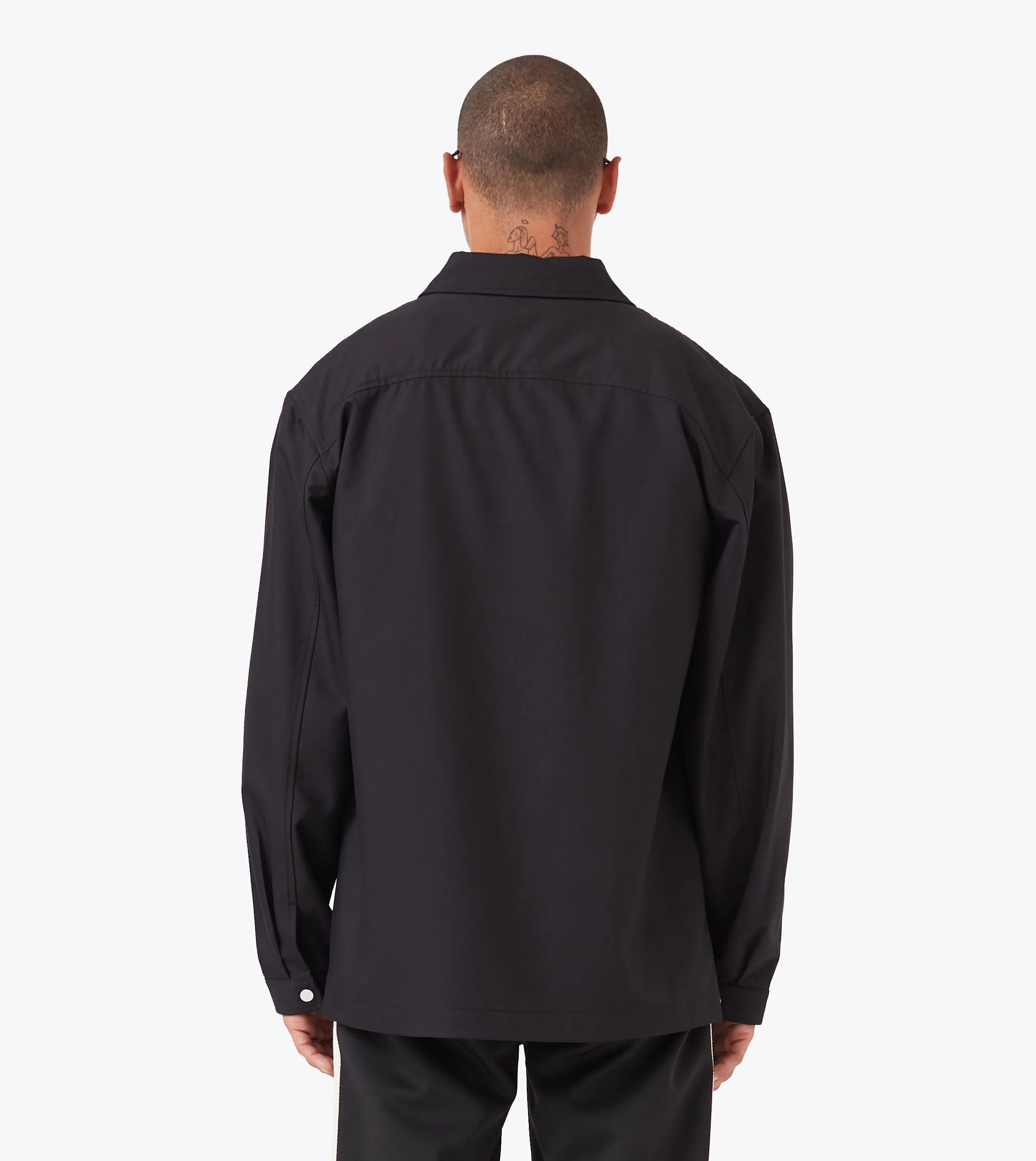 Boxy LS Overshirt Black