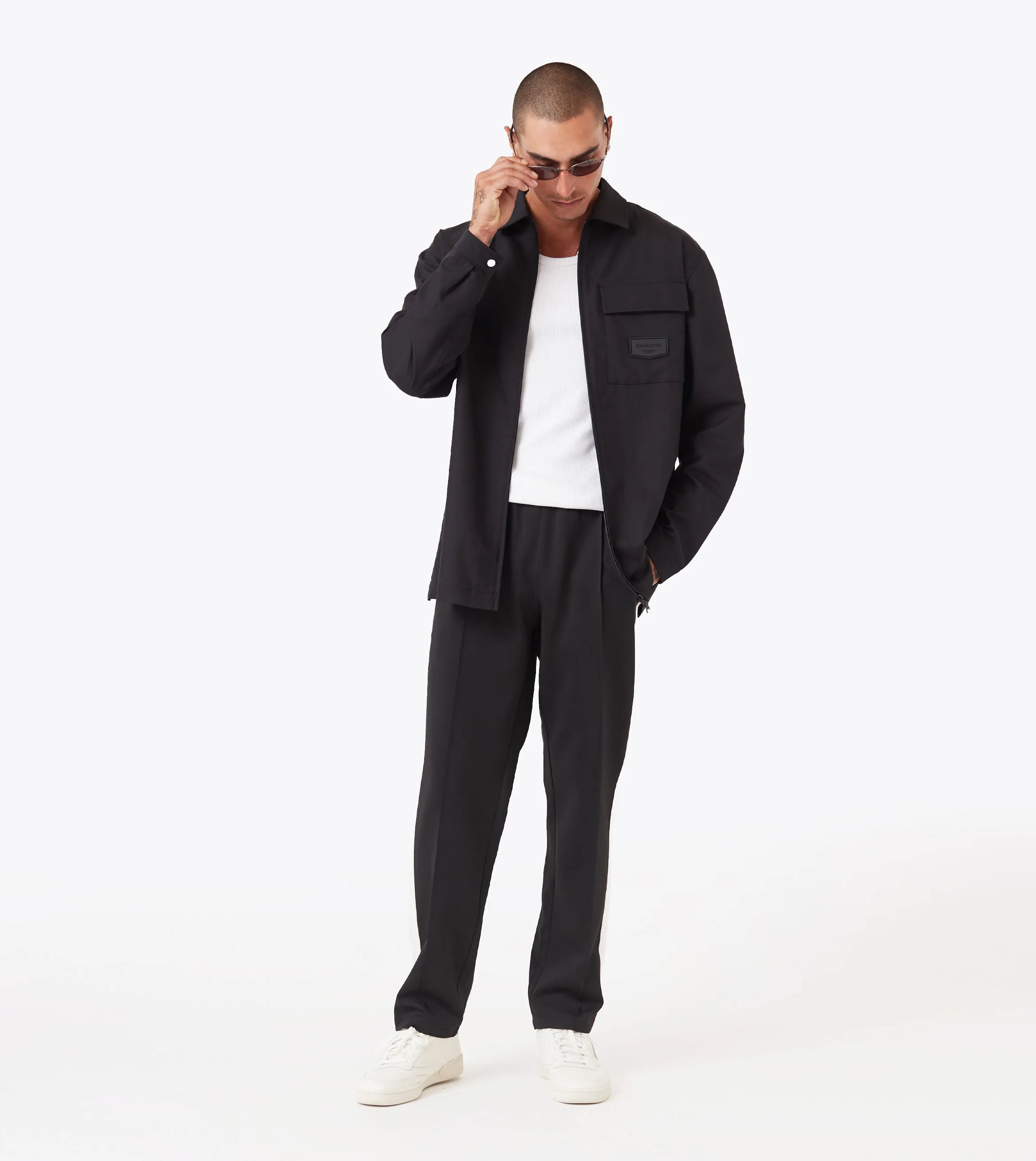 Boxy LS Overshirt Black