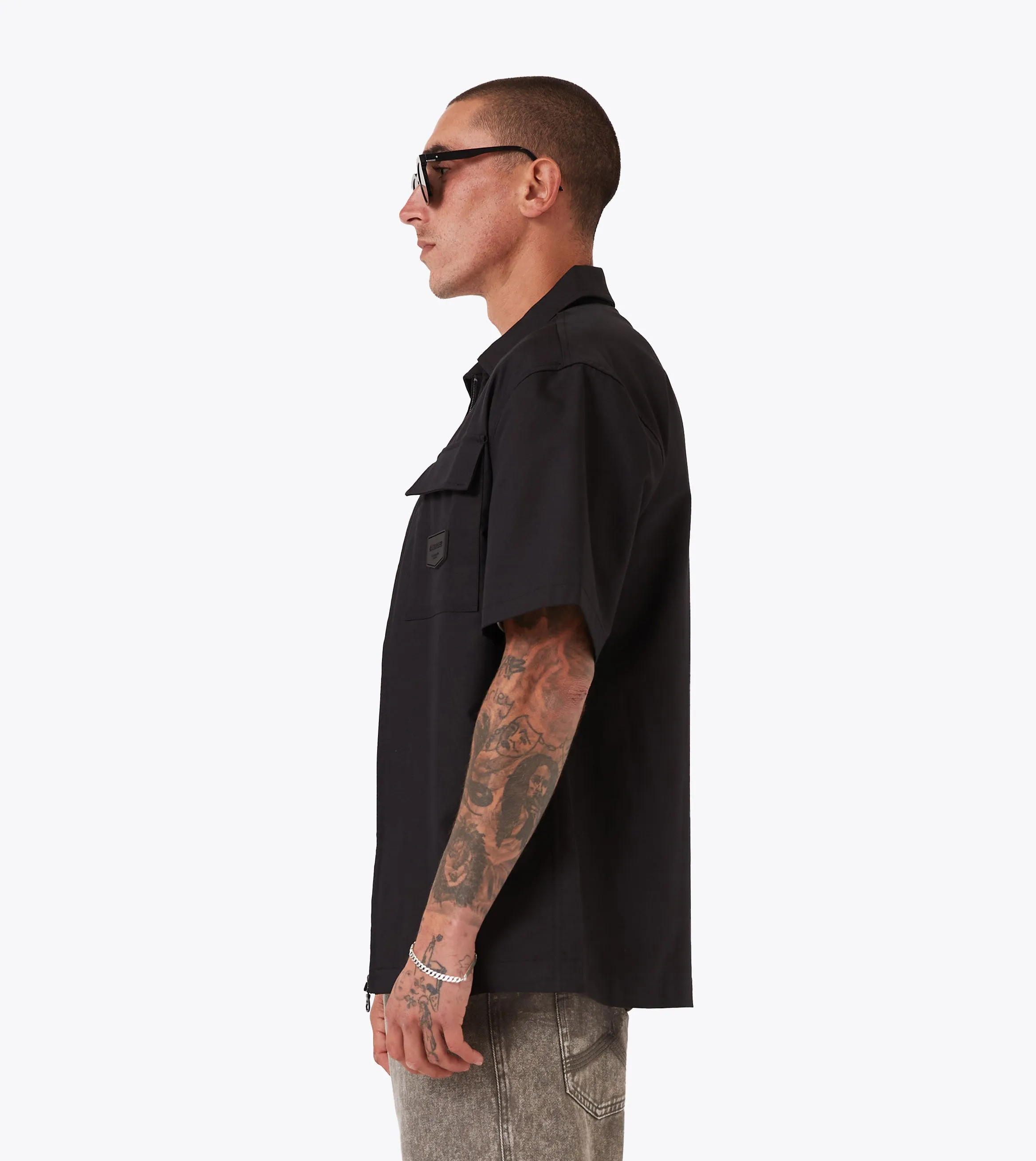 Boxy SS Overshirt Black