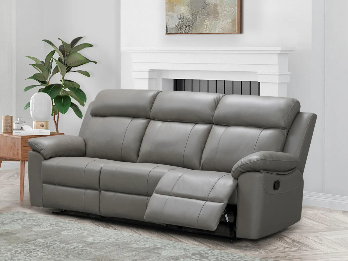 Braylen Top Grain Leather Reclining Sofa And Loveseat Set