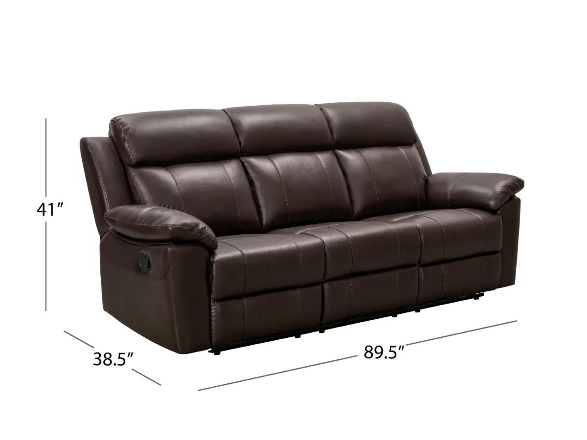 Braylen Top Grain Leather Reclining Sofa And Loveseat Set