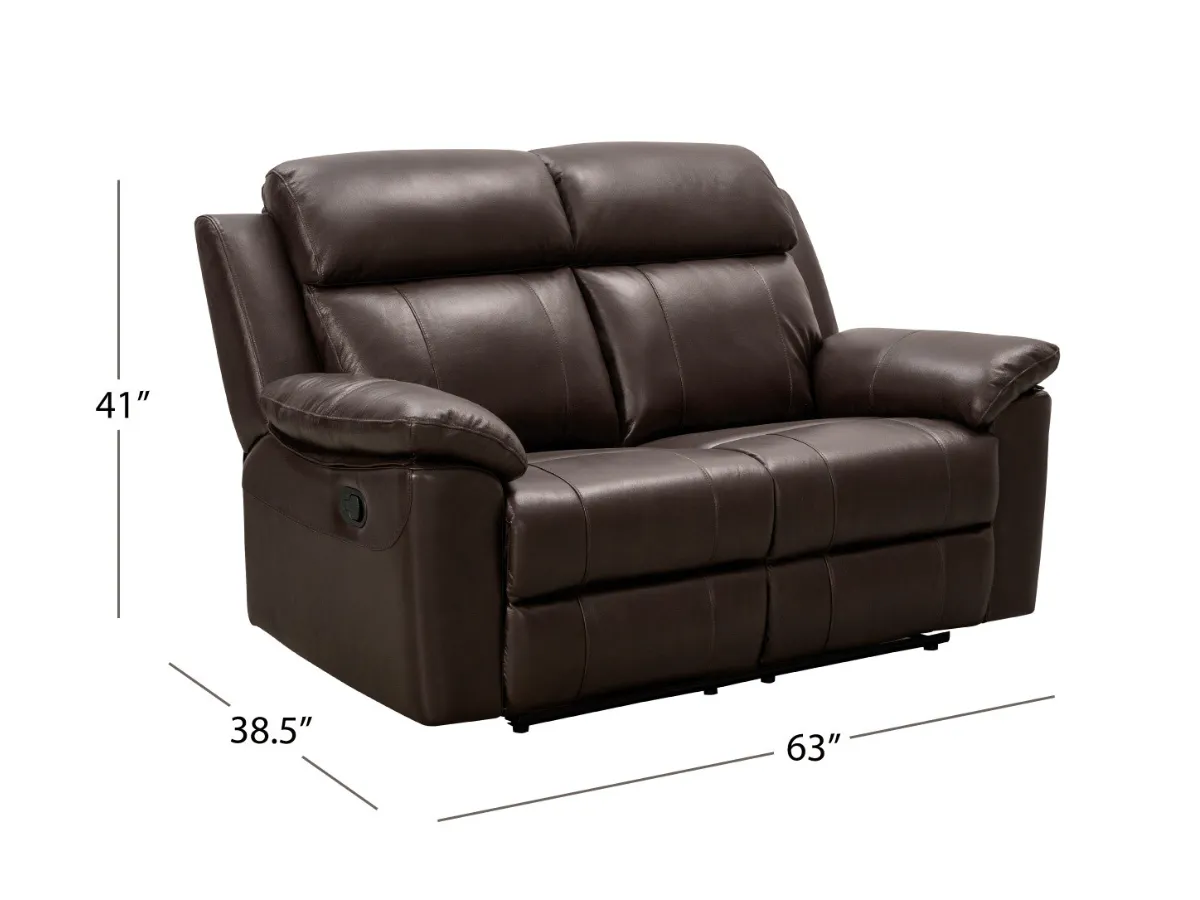 Braylen Top Grain Leather Reclining Sofa And Loveseat Set