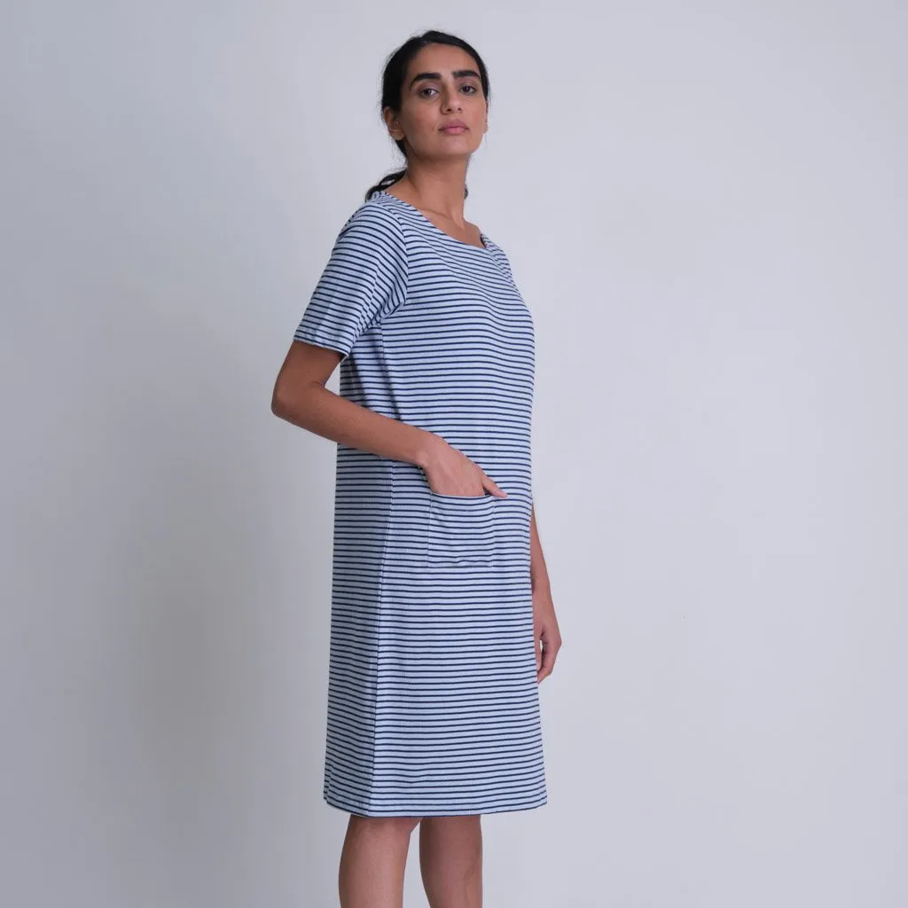 Classic Sailor Striped T-Shirt Dress