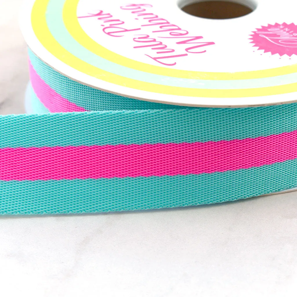 Colorful Stripe Nylon Webbing 1-1/2 inch