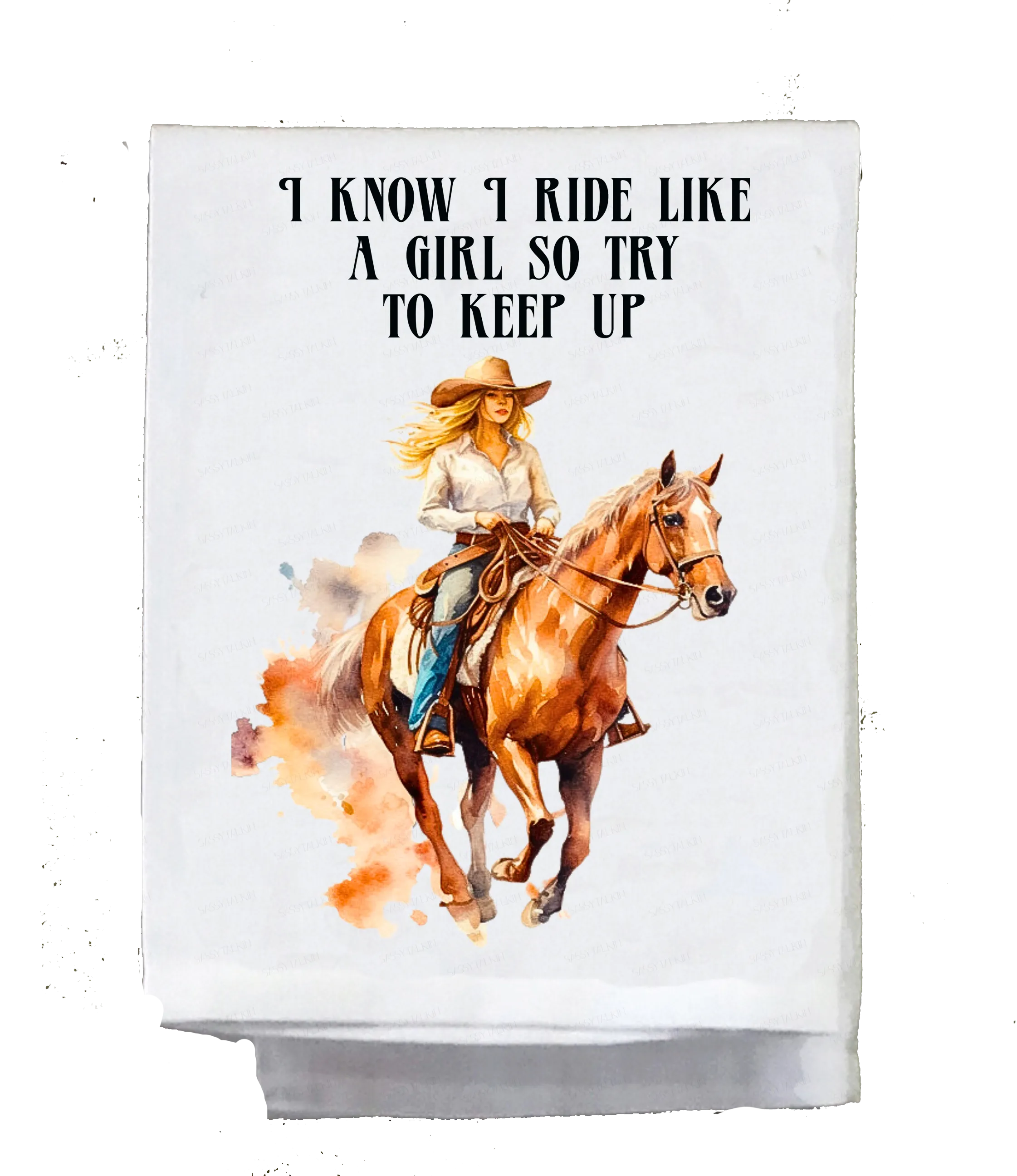 Cowgirls, Dish Towel, Cowgirls on Horses