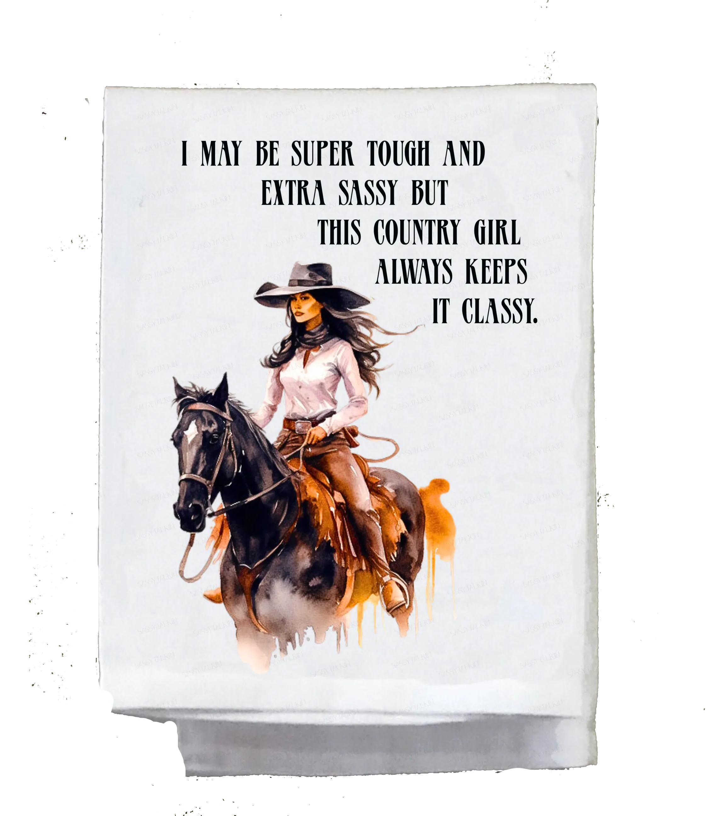 Cowgirls, Dish Towel, Cowgirls on Horses