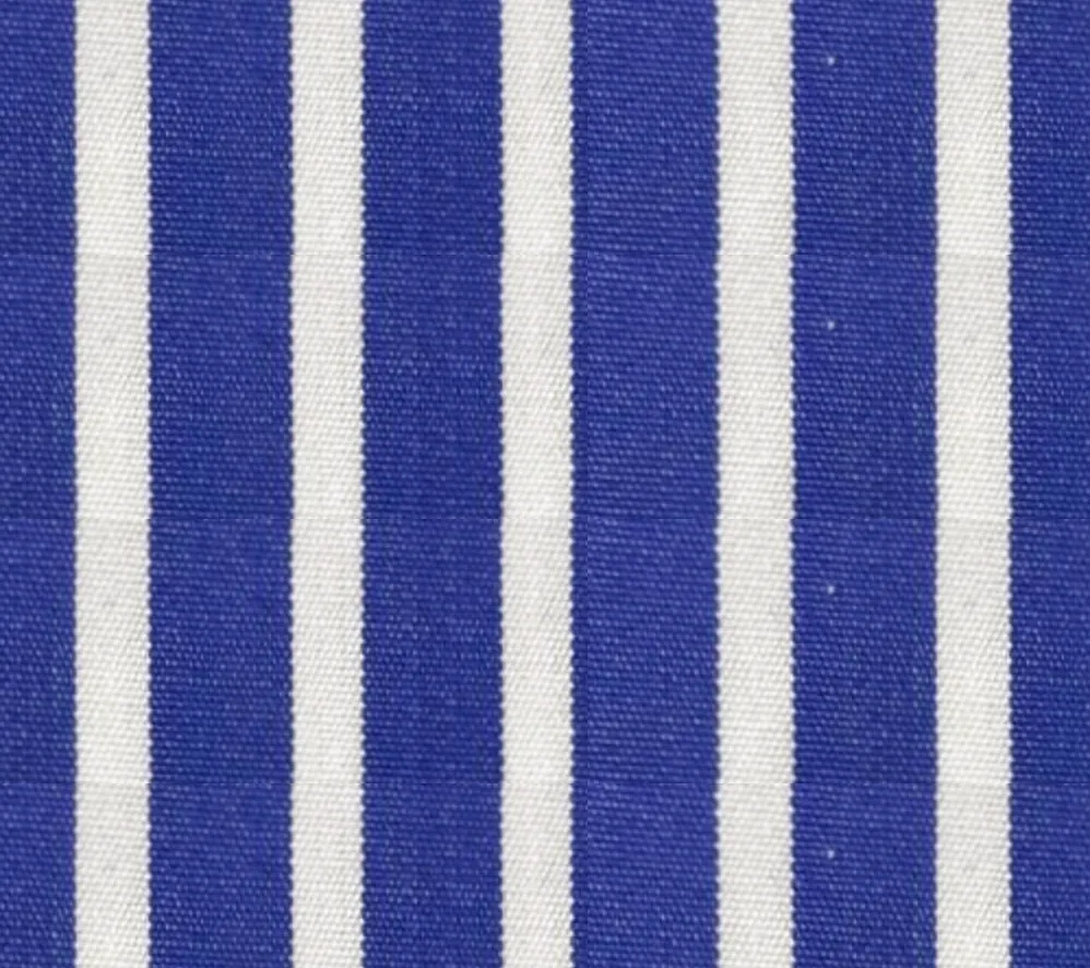 Dark Blue Striped Italian Cotton