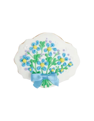 Forget-Me-Not Bouquet Cookie