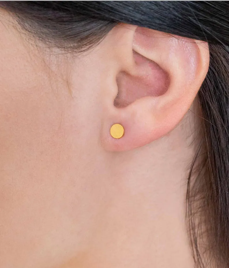 GEO Gold Stud Earrings