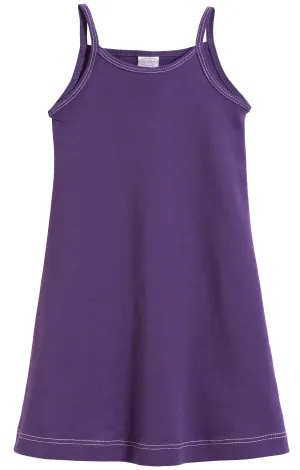 Girls Soft Cotton Camisole Dress  | Purple