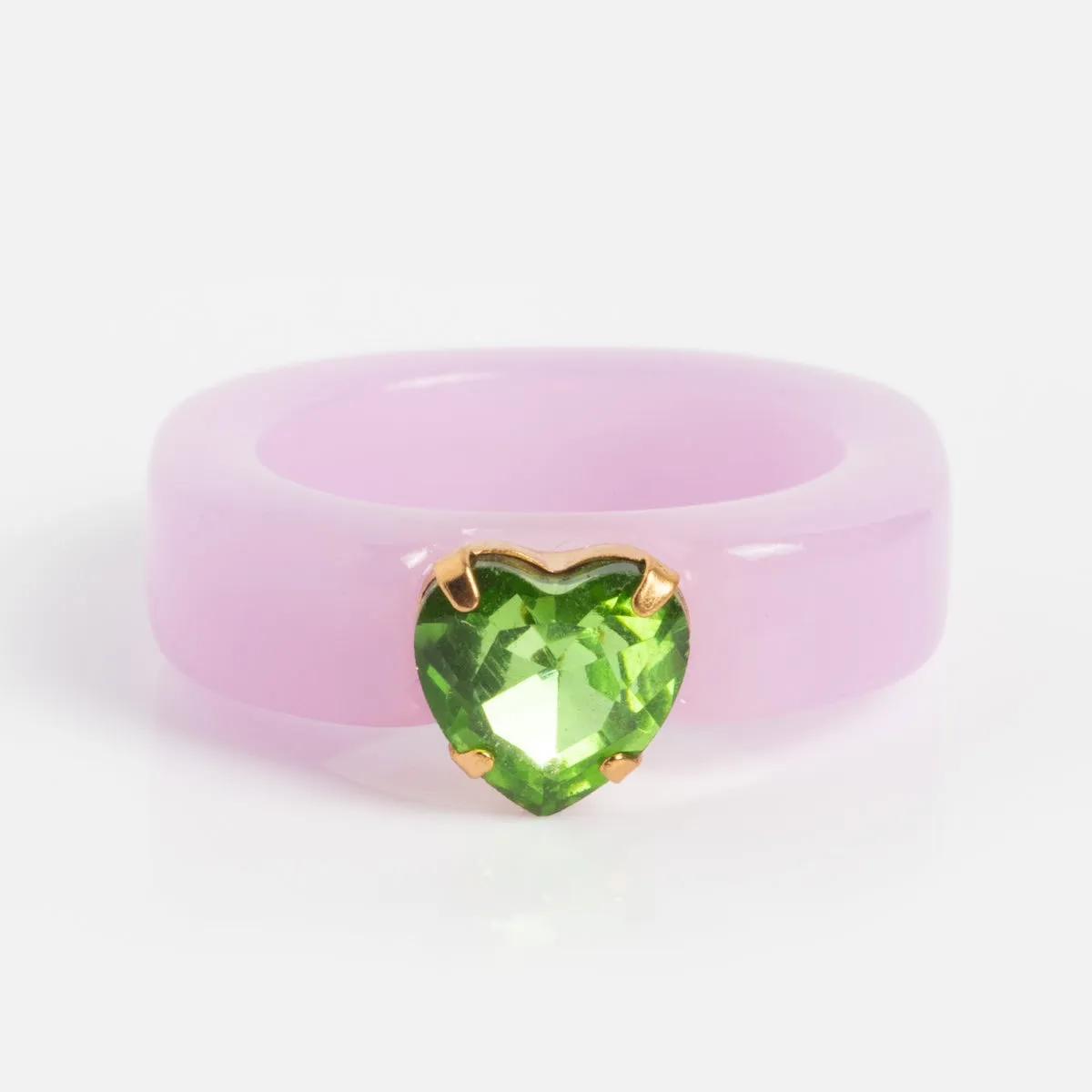 Green and Purple Resin Ring