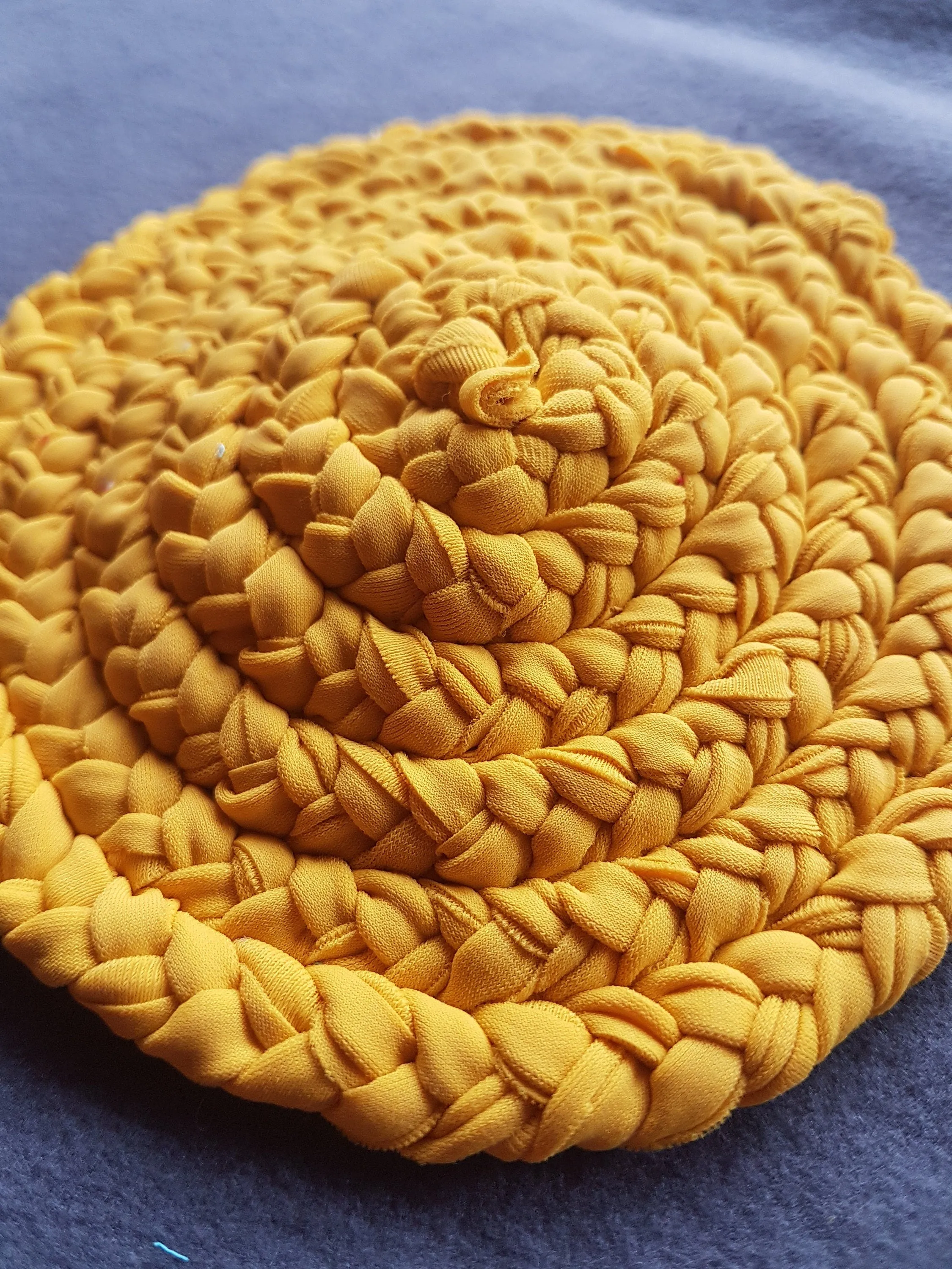 Handmade Round Coaster Mustard Yellow