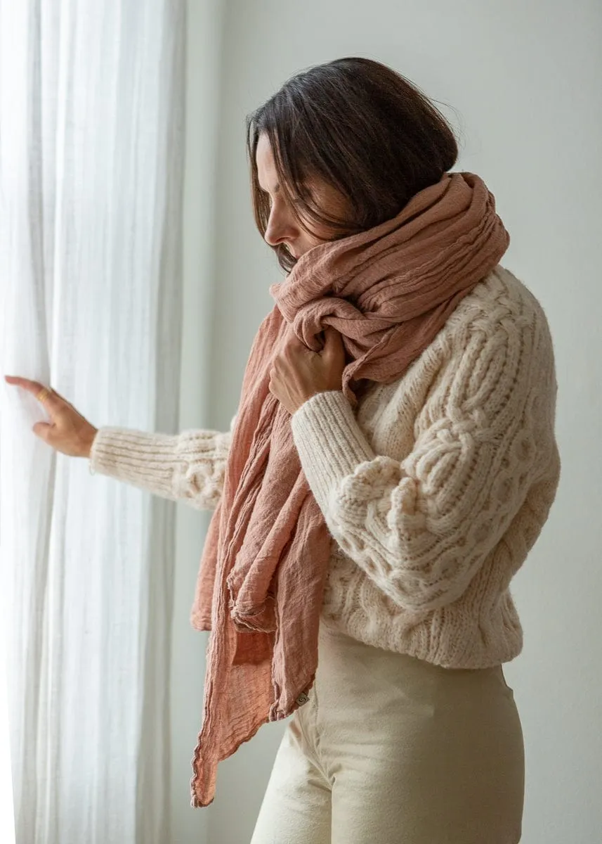 Hemp Stole Scarf - Rose de Sables