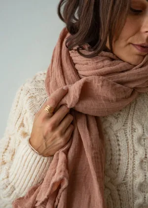 Hemp Stole Scarf - Rose de Sables