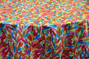 LA Vibe Print | Dull Satin Print | 58/60" Wide | Fun Los Angeles Vibe Fabric |