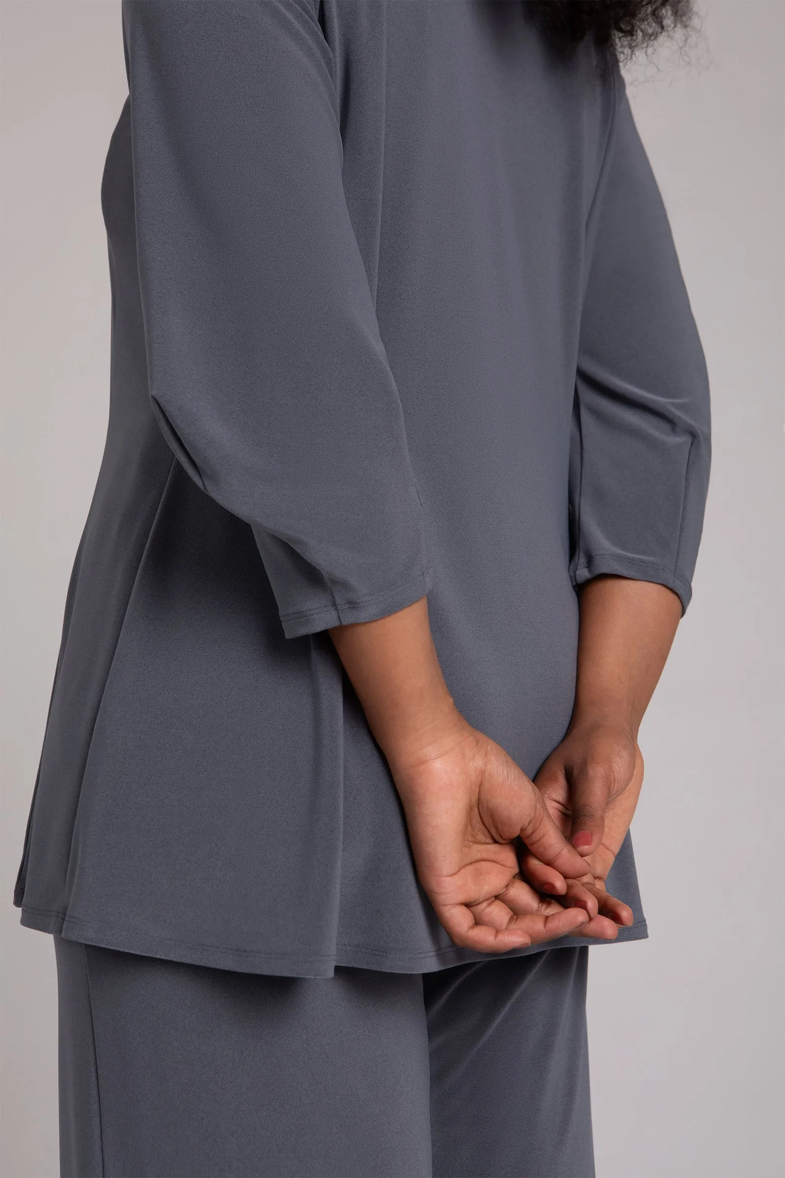 Lantern Tunic | Melange Gunmetal