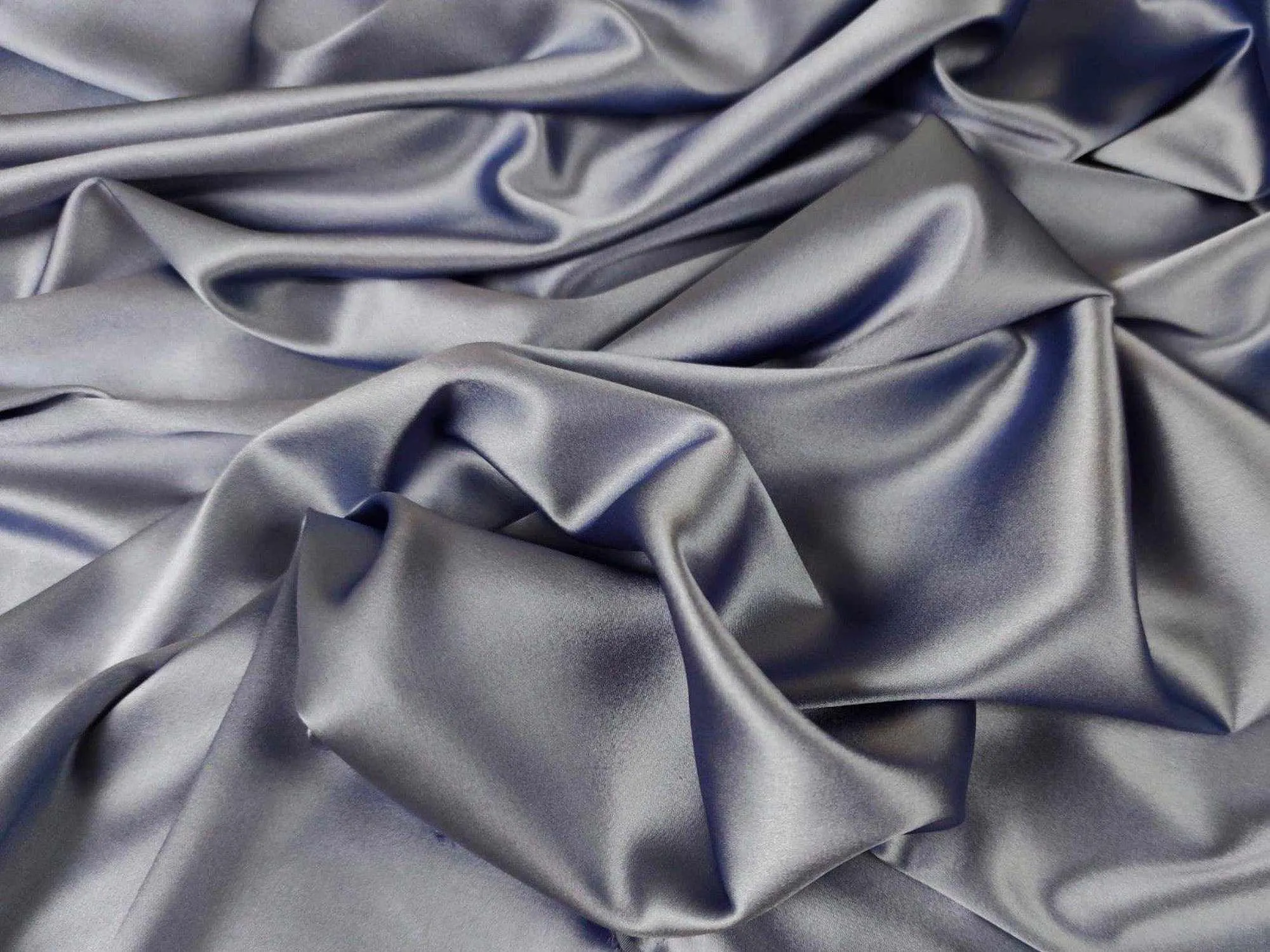 Natural Silk Satin with Elastane - 15 Colors Available