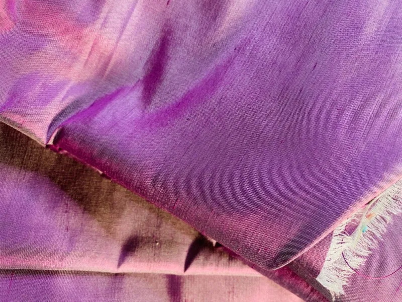 NEW Duchess Mable 100% Silk Dupioni Decorating Fabric - 55" Wide Orchid Pink Purple