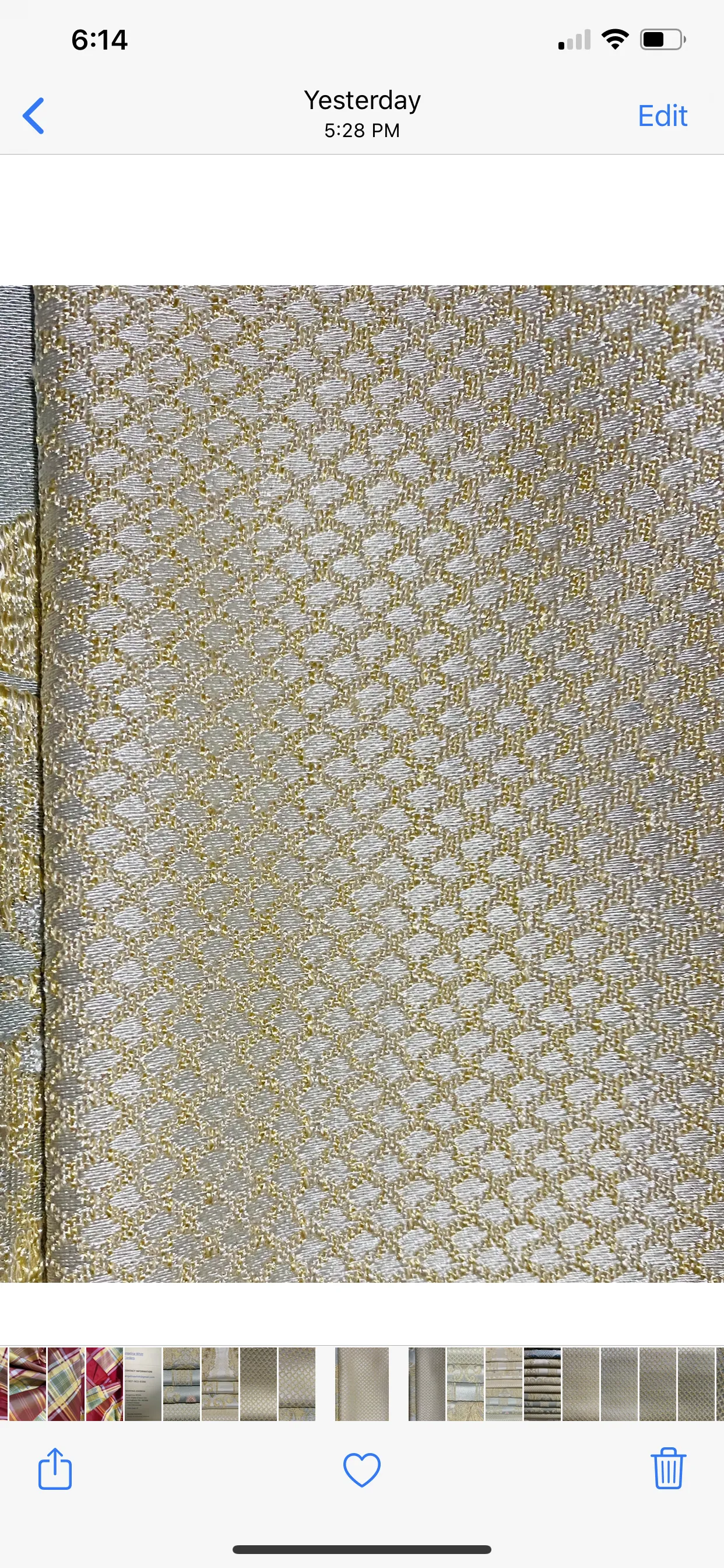 NEW Queen Helen (Matching to Queen Antionette) Novelty Ritz Neoclassical Brocade Diamond Satin Fabric - Ivory