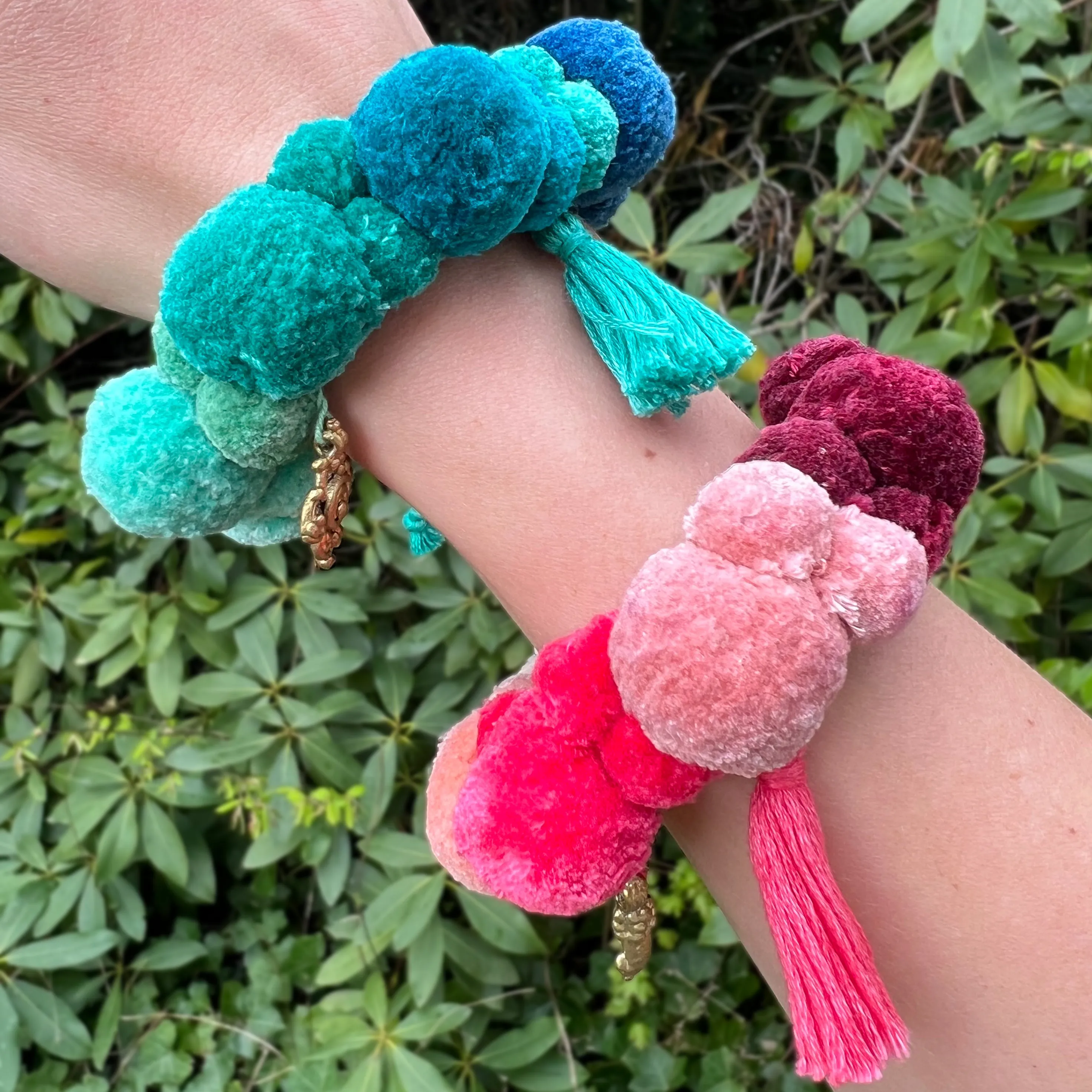 Pompom Bracelet - green