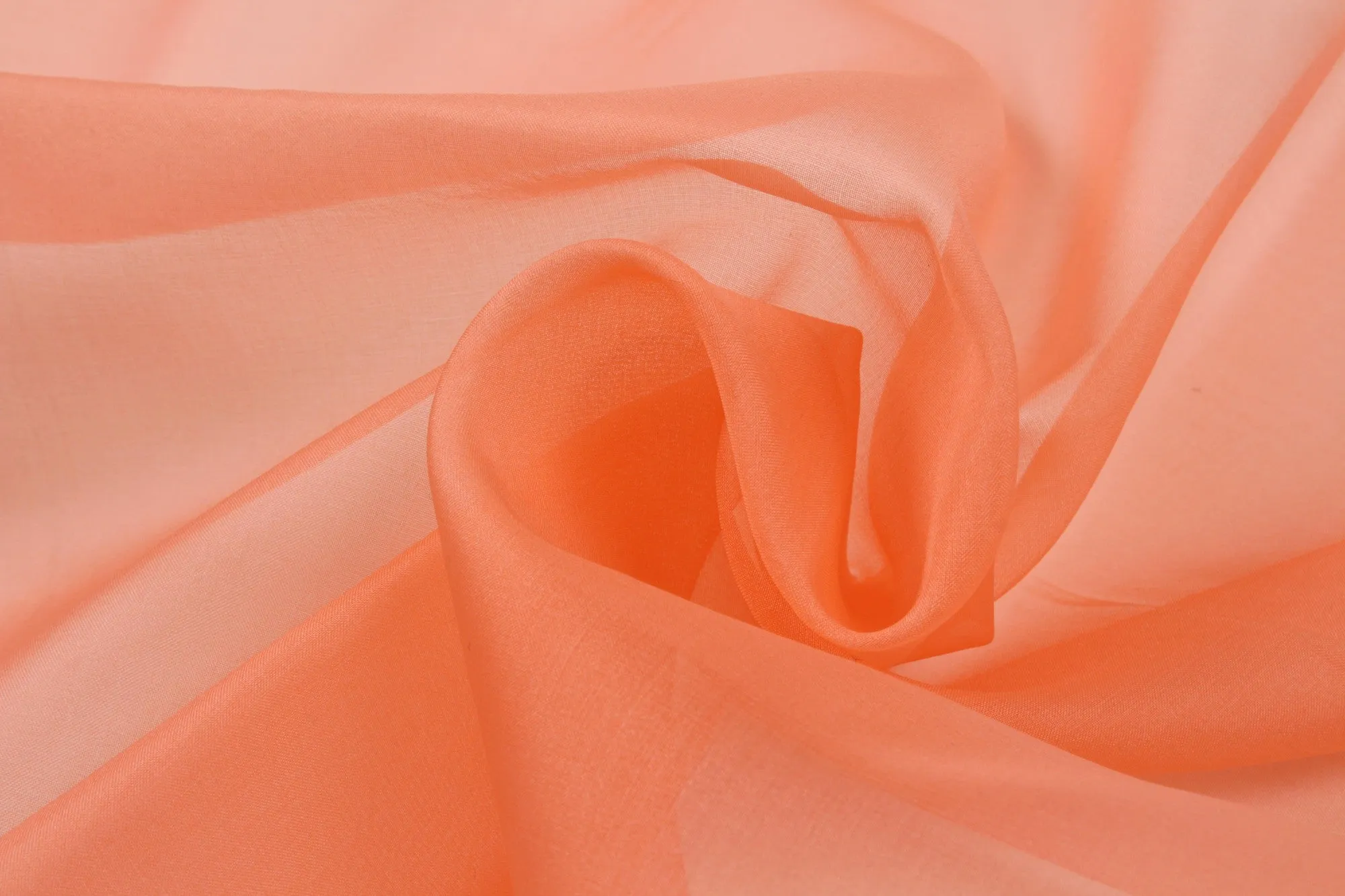 Premium Organza Silk - Salmon Pink