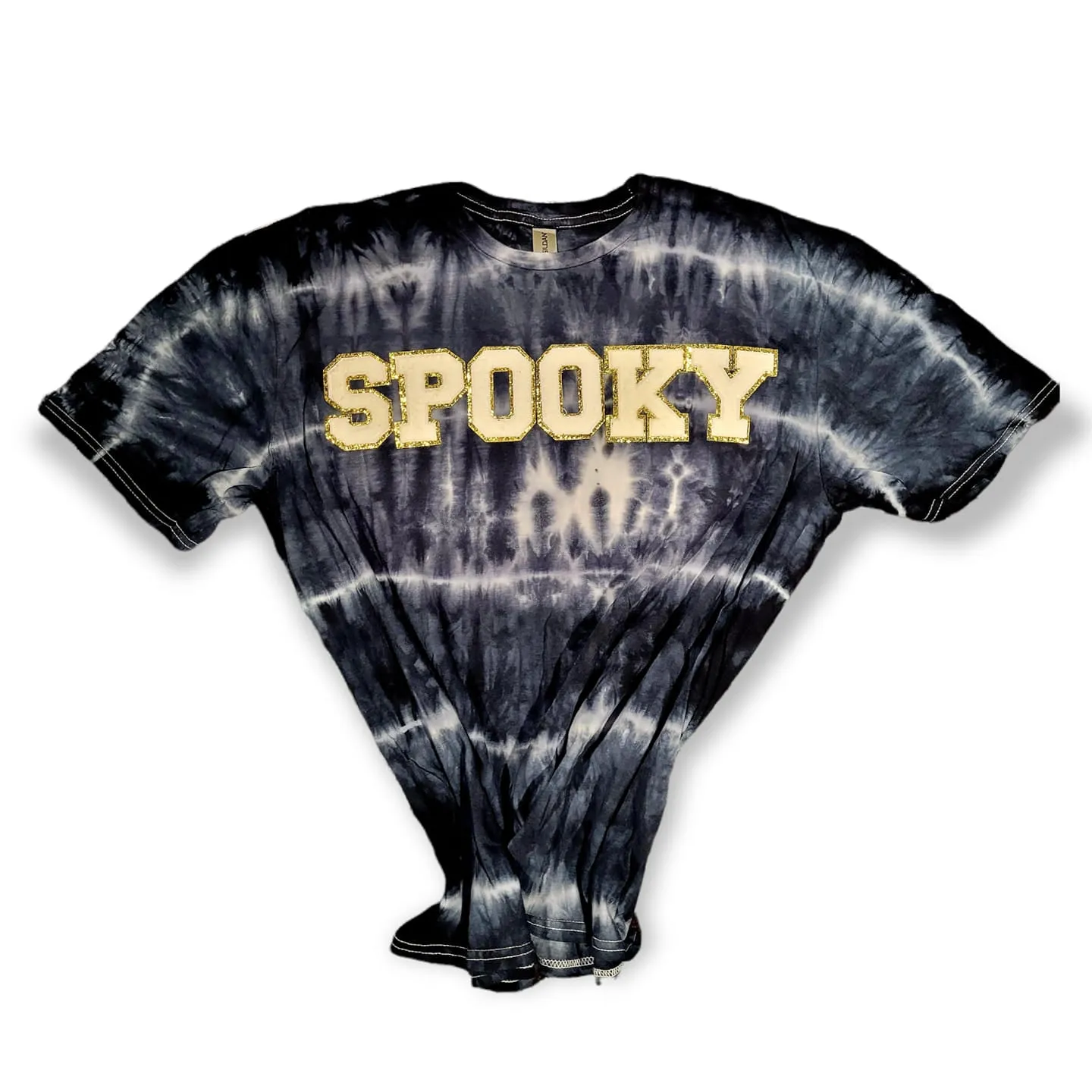 "Spooky" Black Shibori Tie Dye Tee - Unisex Shirt