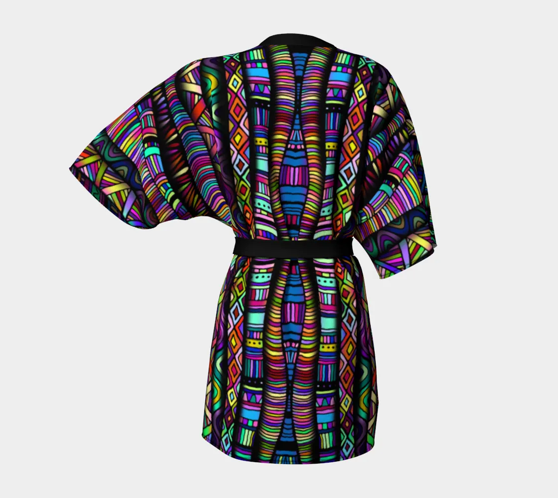 Rainbow Tribe Kimono Robe