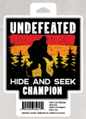 Souvenir Sticker Bigfoot Wilderness Undefeated Champ