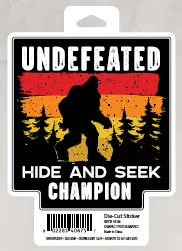 Souvenir Sticker Bigfoot Wilderness Undefeated Champ