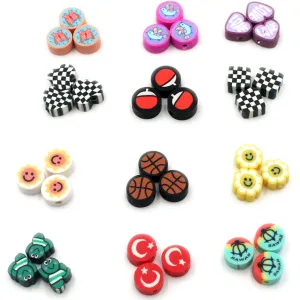 Wholesale 1000pcs/pack Smiley Face Soft Clay Sheet Beads