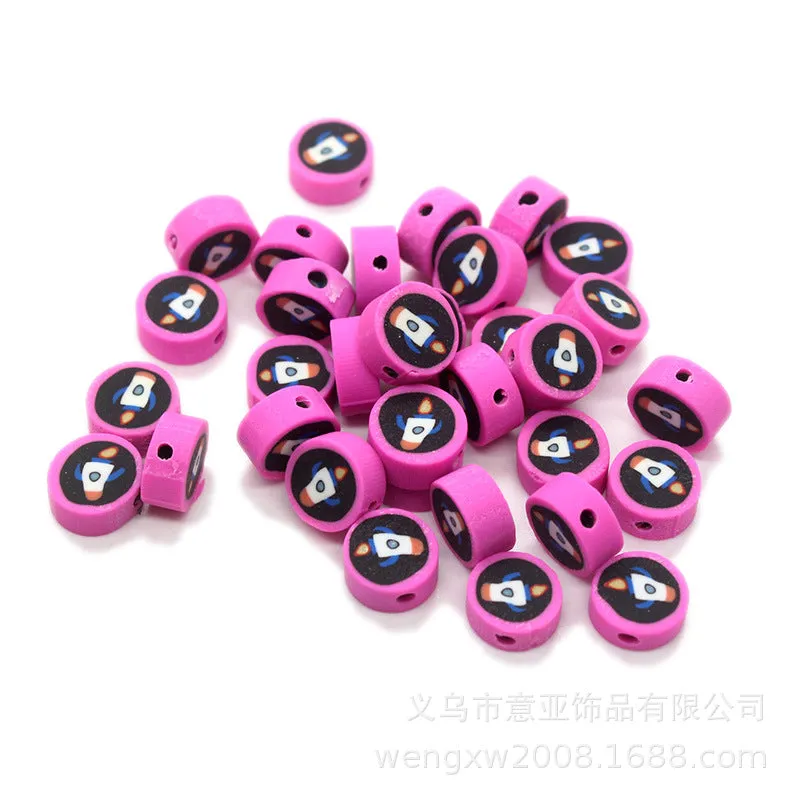 Wholesale 1000pcs/pack Spaceship Soft Pottery Beads