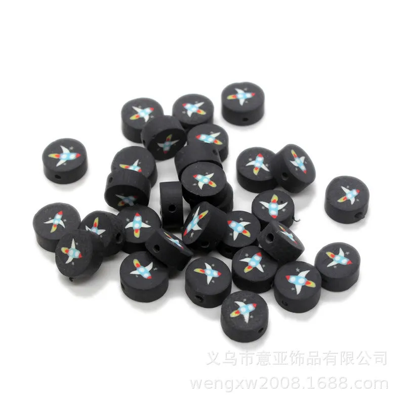 Wholesale 1000pcs/pack Spaceship Soft Pottery Beads