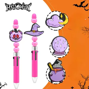 Wholesale 100pcs Halloween PVC Soft Rubber Ballpoint Pen DIY Accessories